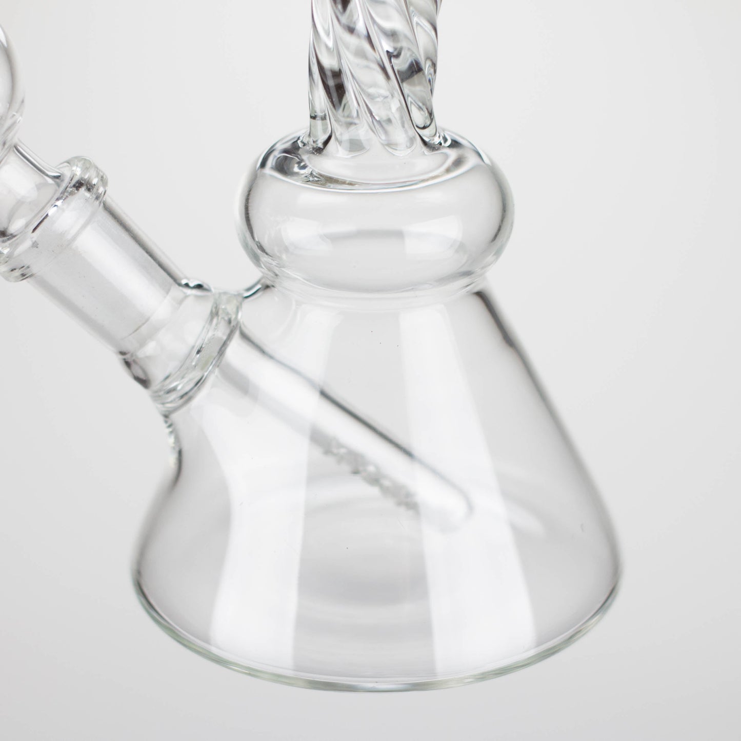 6" bent neck Twist glass bong with diffuser