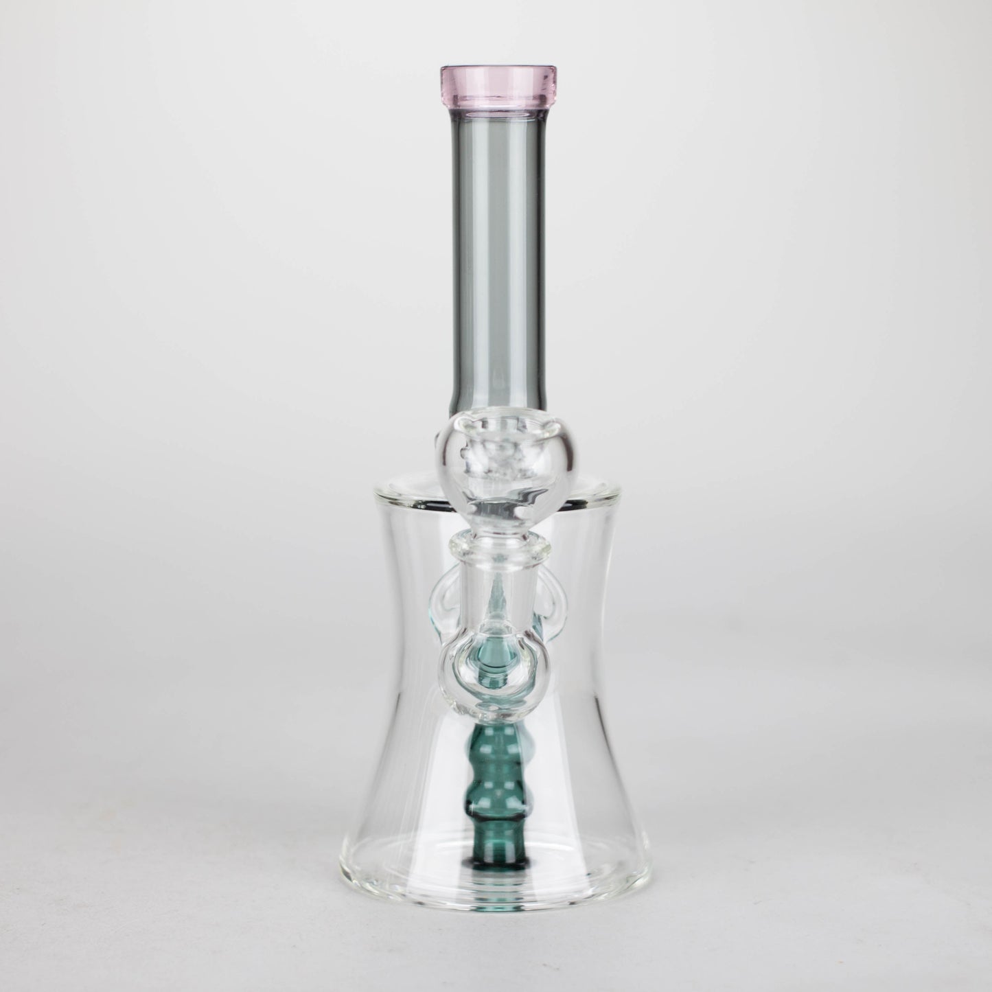 8" Assorted color tube glass bong with caterpilar diffuser