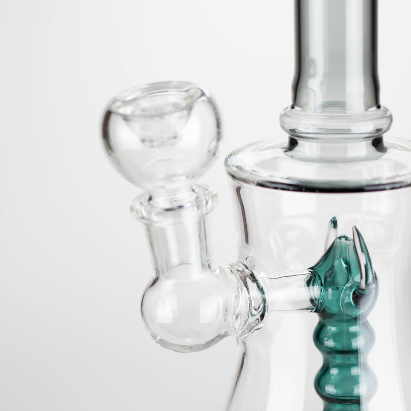 8" Assorted color tube glass bong with caterpilar diffuser
