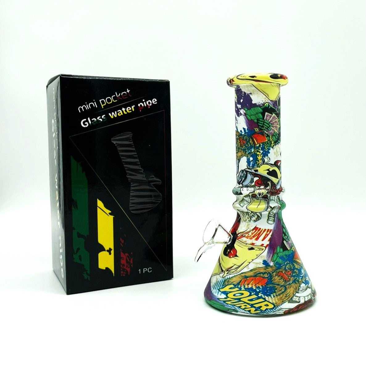 6" Multicolor Mini soft glass water bong Assorted Designs