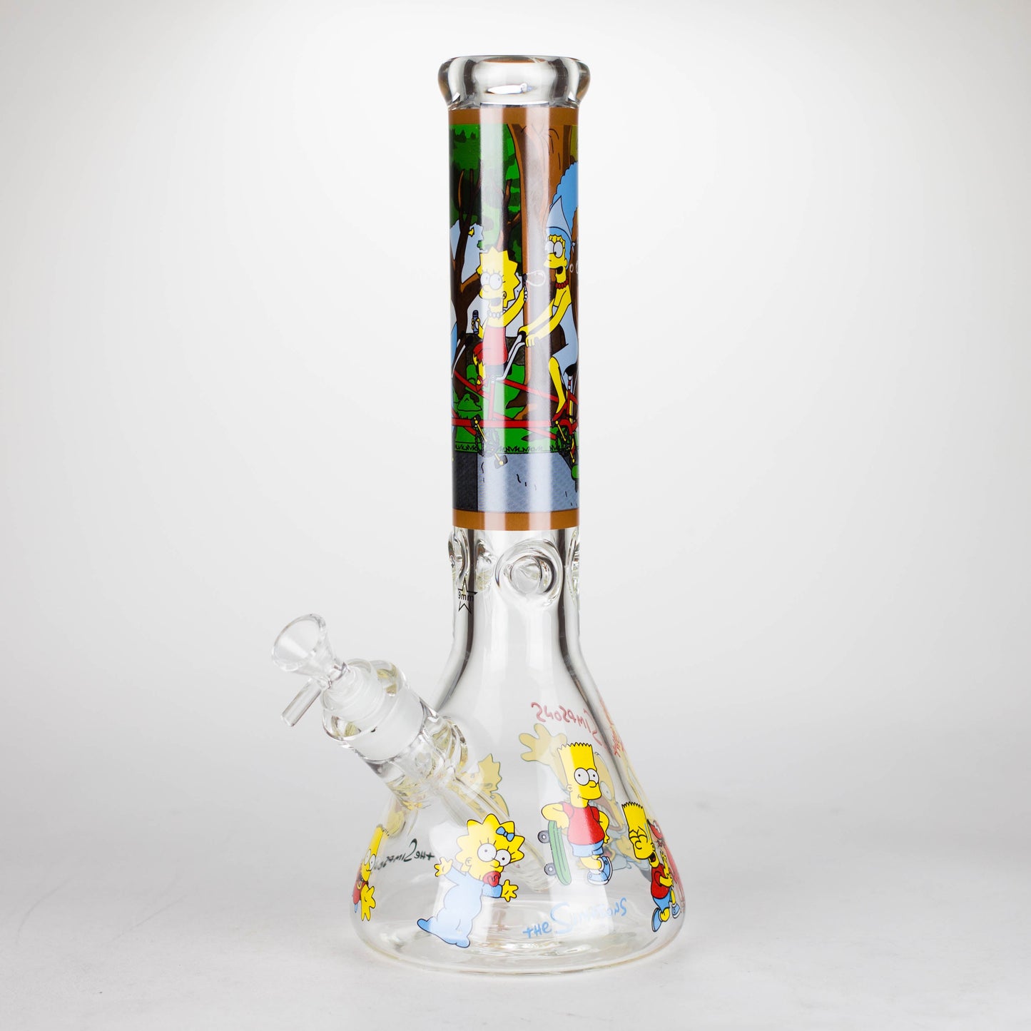 14" Yellow Family Cartoon 9 mm glass bongs