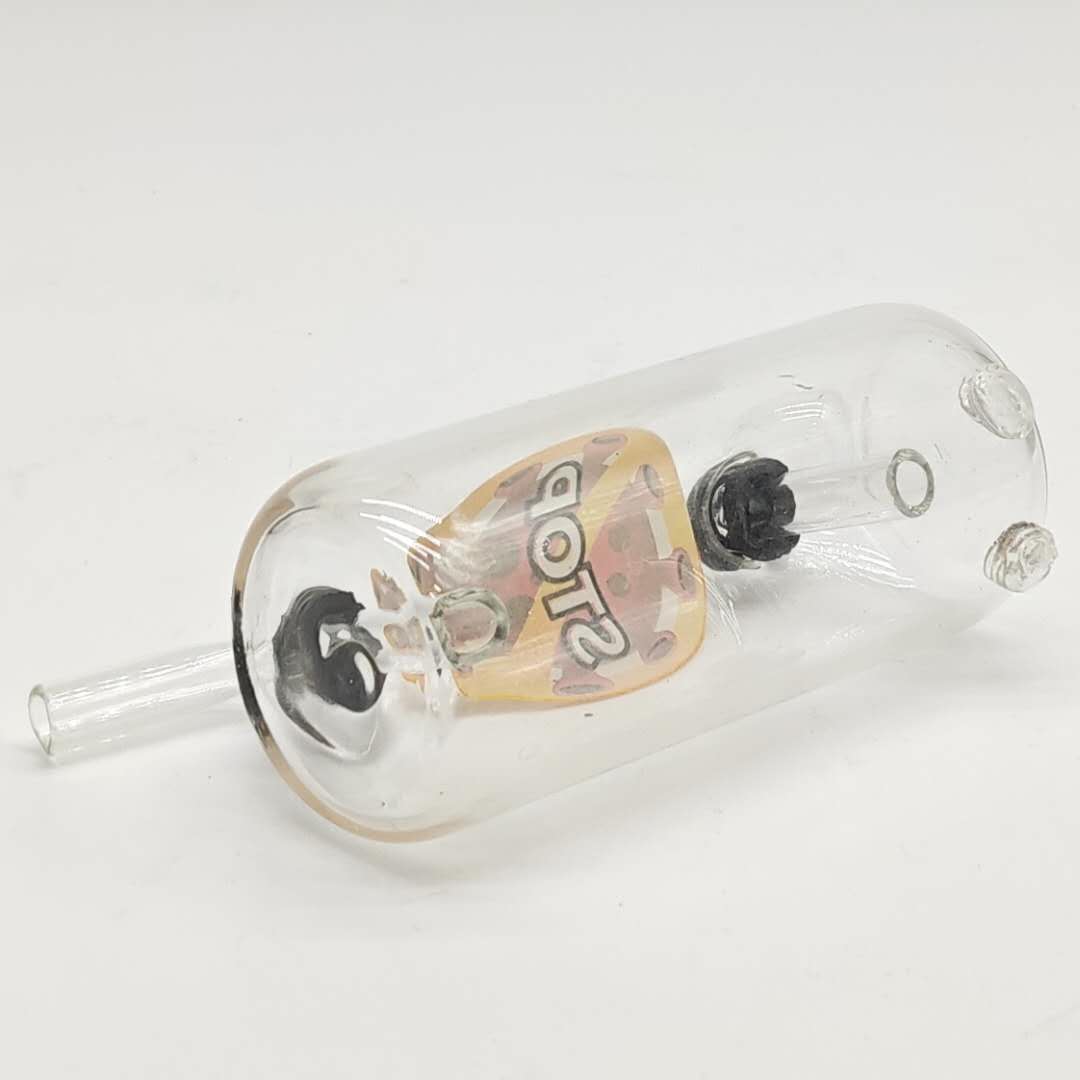 4.5" Tank Design Bubble Bong-Assorted Sticker