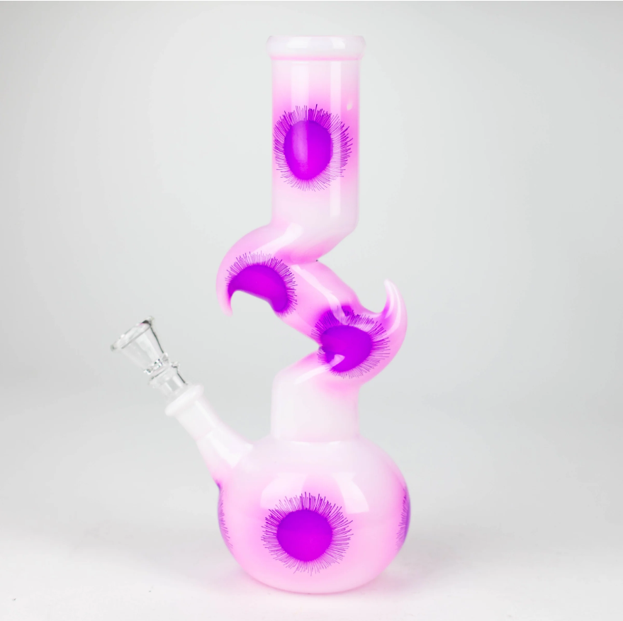 9.5" Flower Designed Bong - Assorted Color