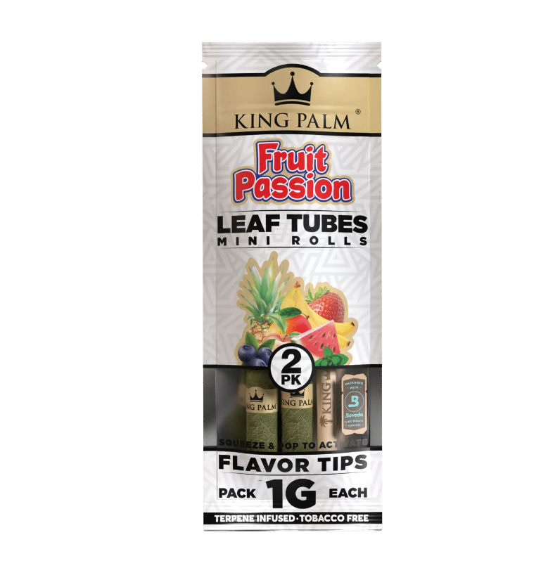 A single package of king palm blunt wraps fruit passion