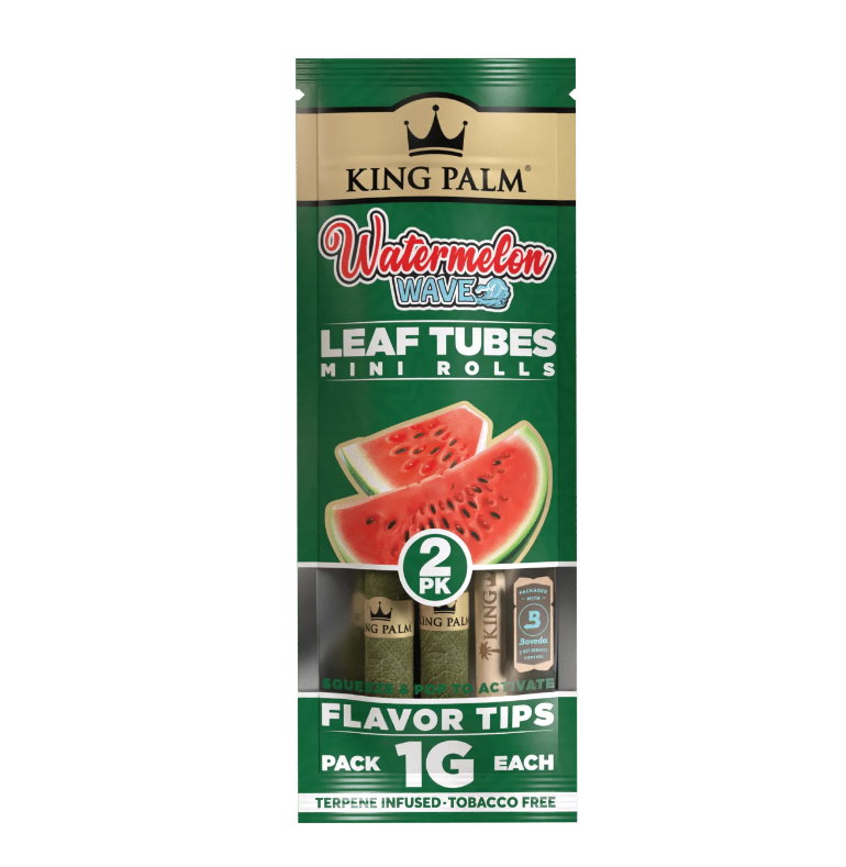 A single package of king palm blunt wraps watermelon