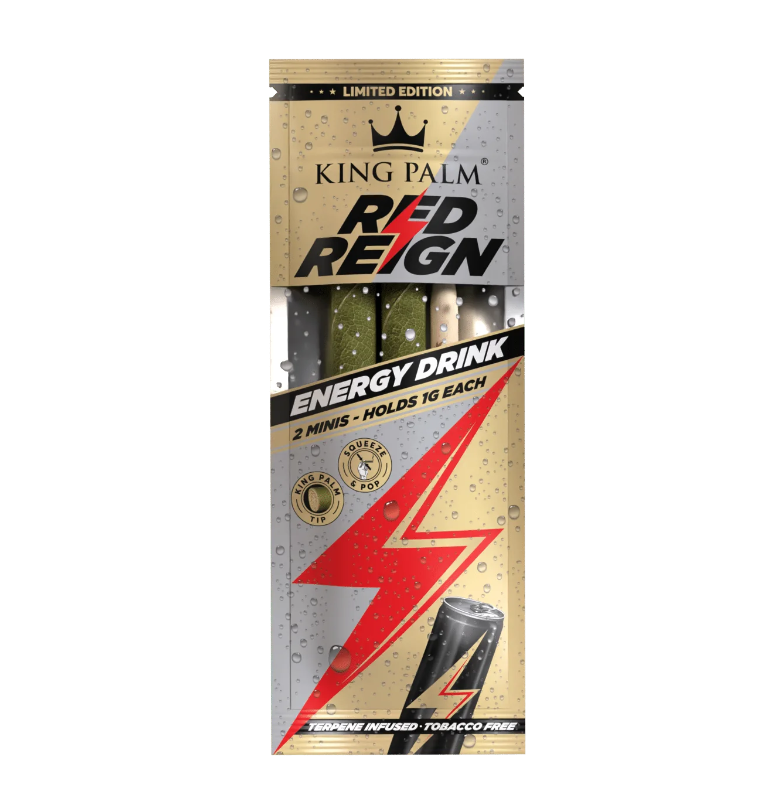 A single package of king palm blunt wraps red reign