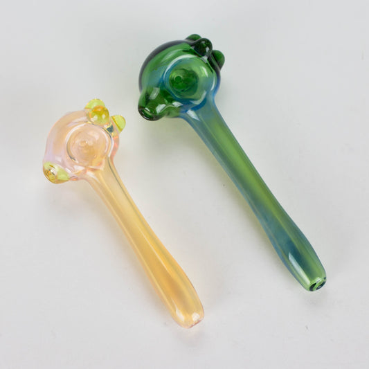 two small glass smoking pipes