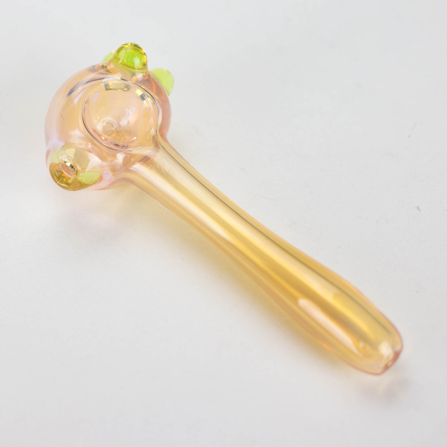 a translucent yellowish smoking pipe
