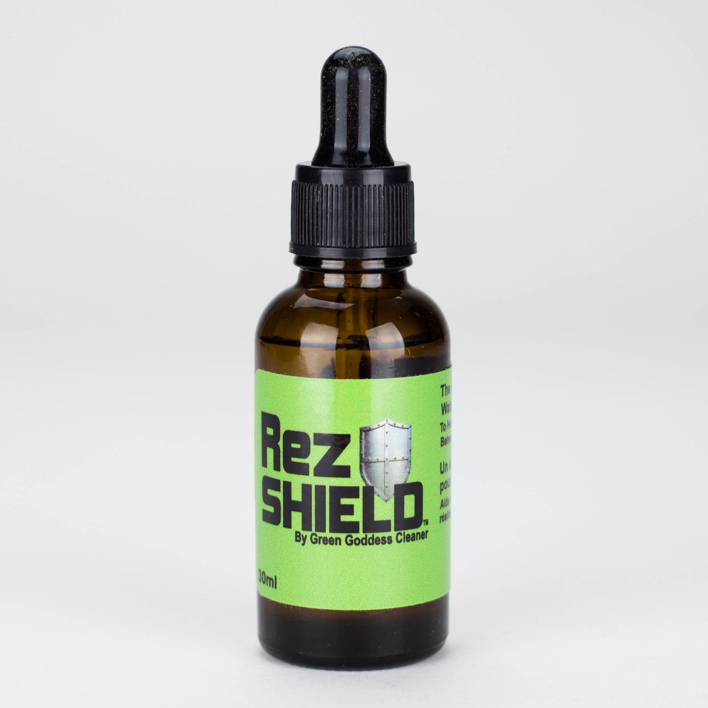a small bottle of rez shield