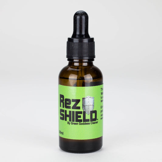 a small bottle of rez shield