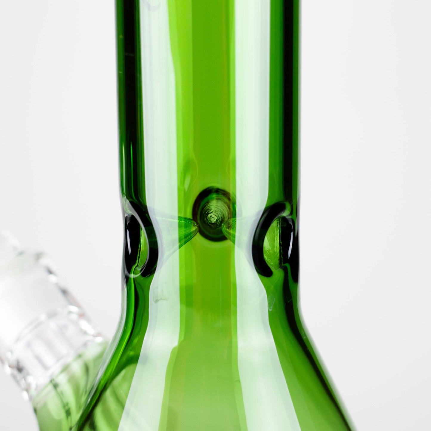Genie | 18" 9 mm color-tube and clear-bottom beaker water bong