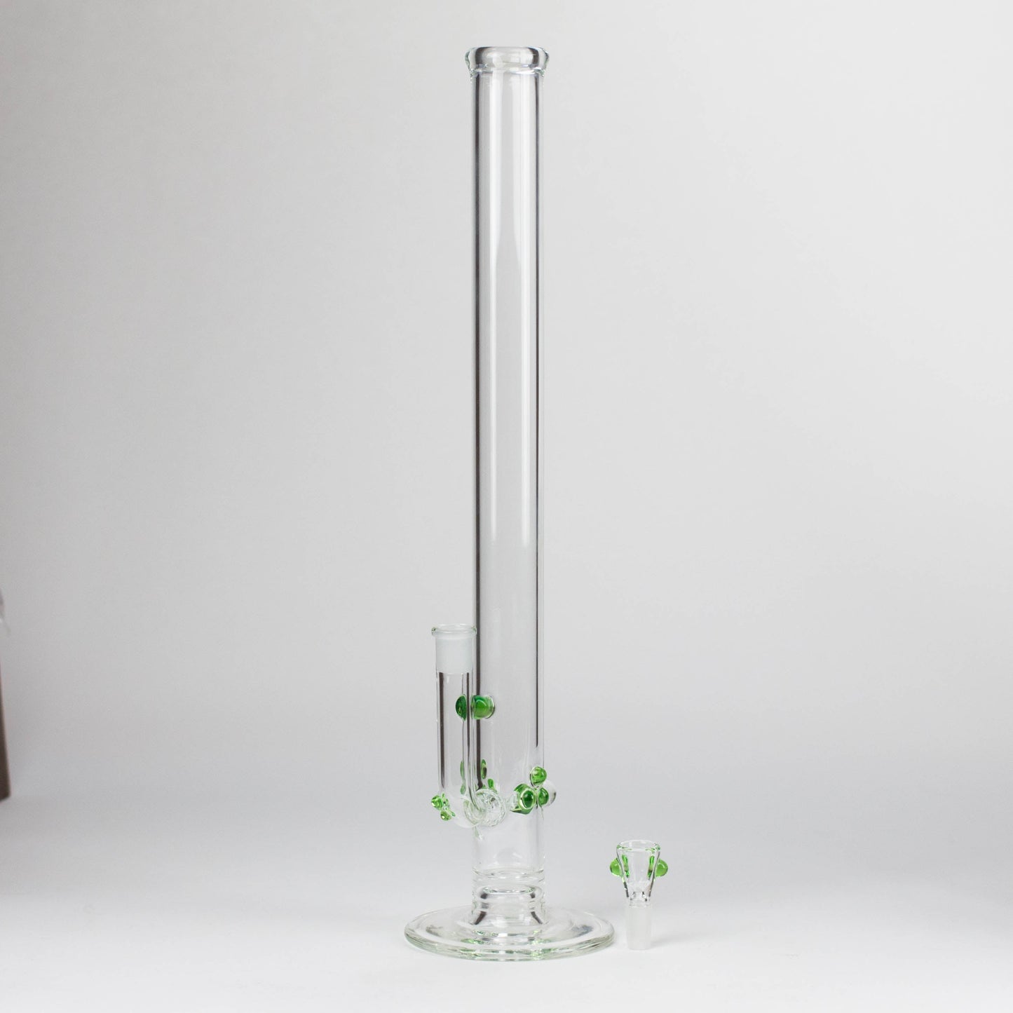 Shine Glassworks | 22 inch 38mm Straight Tube with opal accents -Made in Canada
