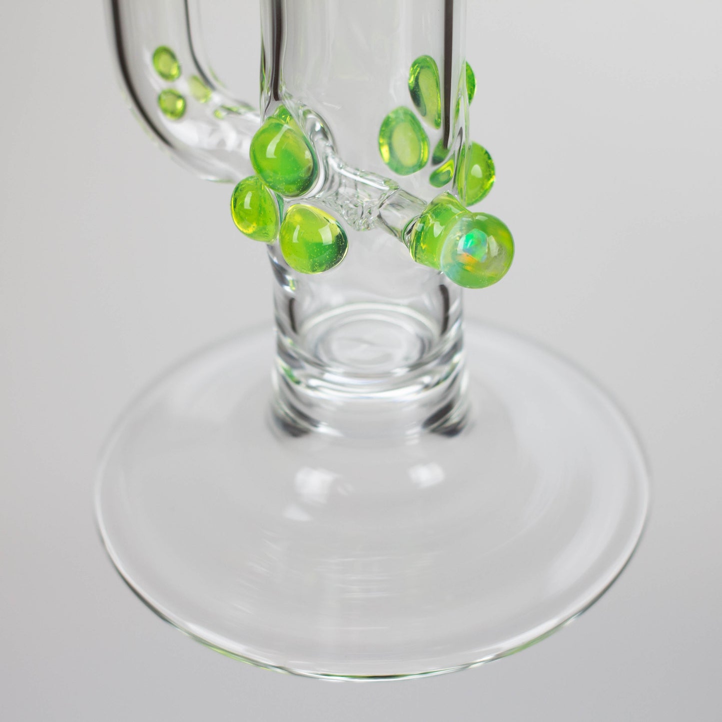 Shine Glassworks | 22 inch 38mm Straight Tube with Latticino mouthpiece and opal - Made in Canada