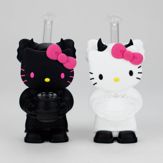 5.5" Devil Kitty Silicone Water Pipe-Assorted