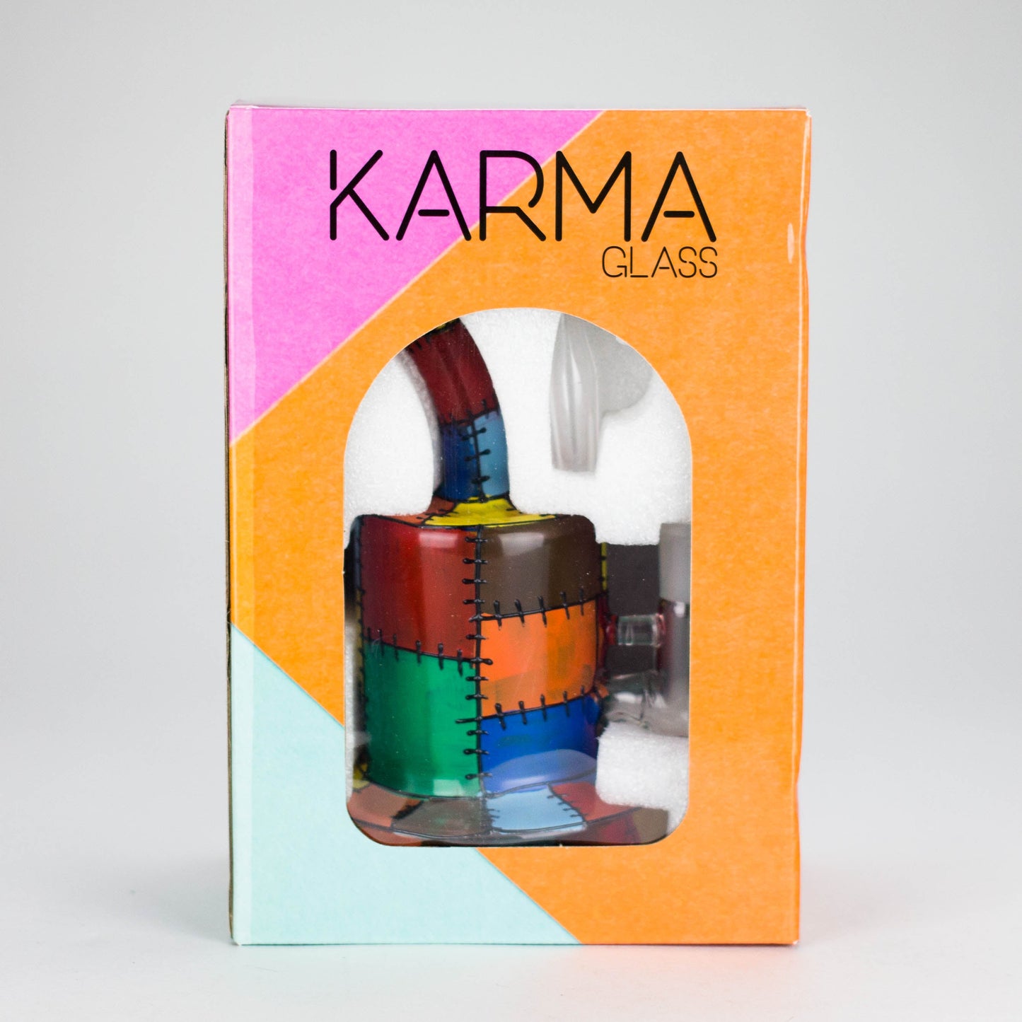 Karma | 6" Patches Design Inline Glass Dab Rig