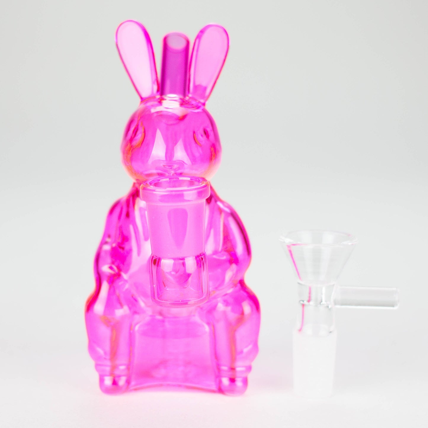 6″ Pink Bunny Soft Glass Bong