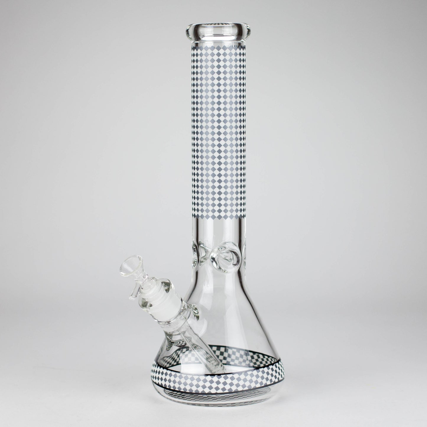 15" Grid Pattern Beaker Bong – Glow in the Dark