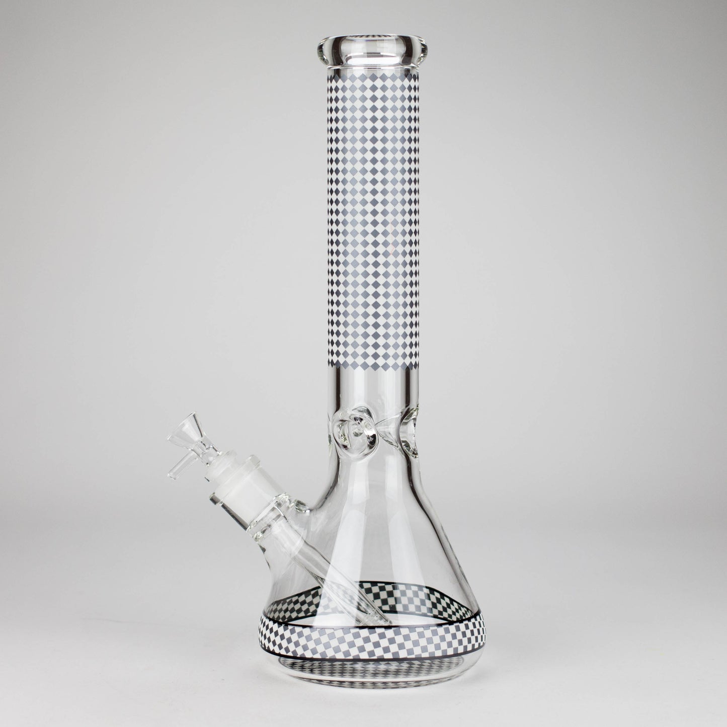 15" Grid Pattern Beaker Bong – Glow in the Dark