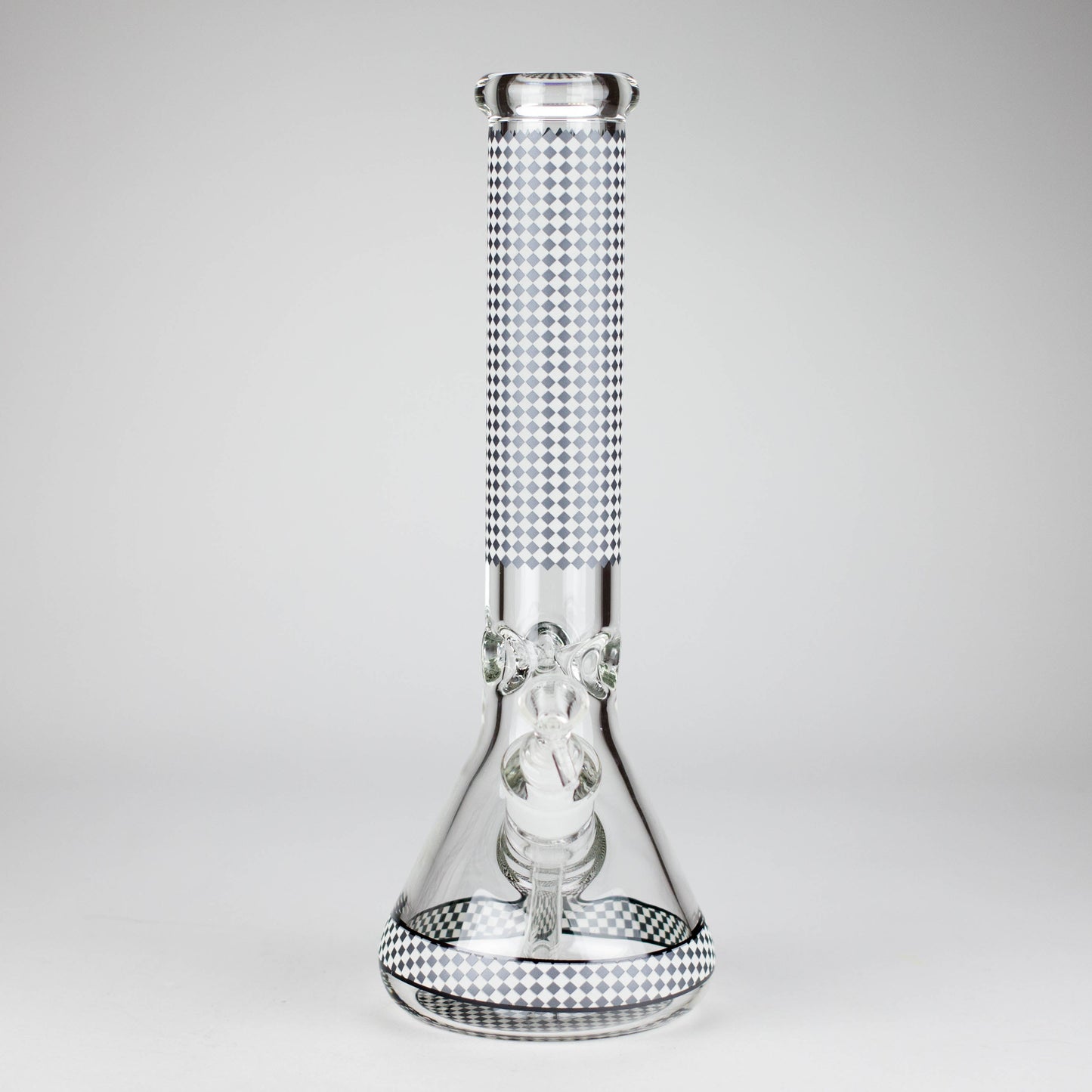 15" Grid Pattern Beaker Bong – Glow in the Dark