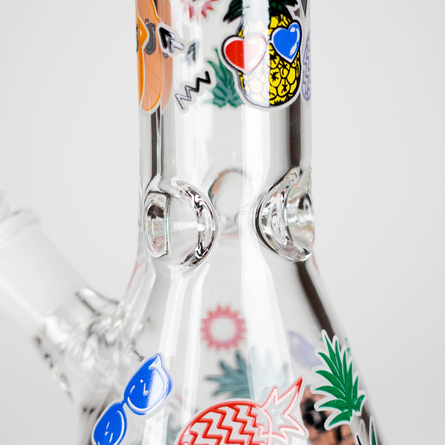 10" Glow PinePop Glass Bong – 5mm Thick Glass, Glow-in-the-Dark Pineapple Design