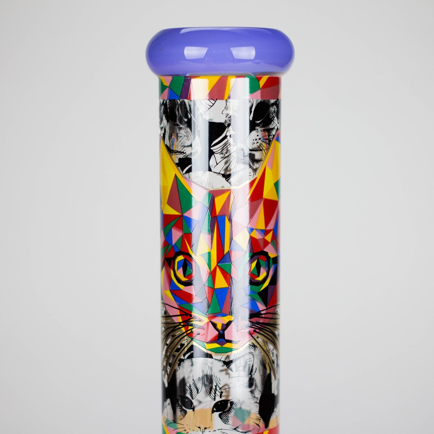 Cheech | 13″ Cat Decal Beaker Bong – CA-034