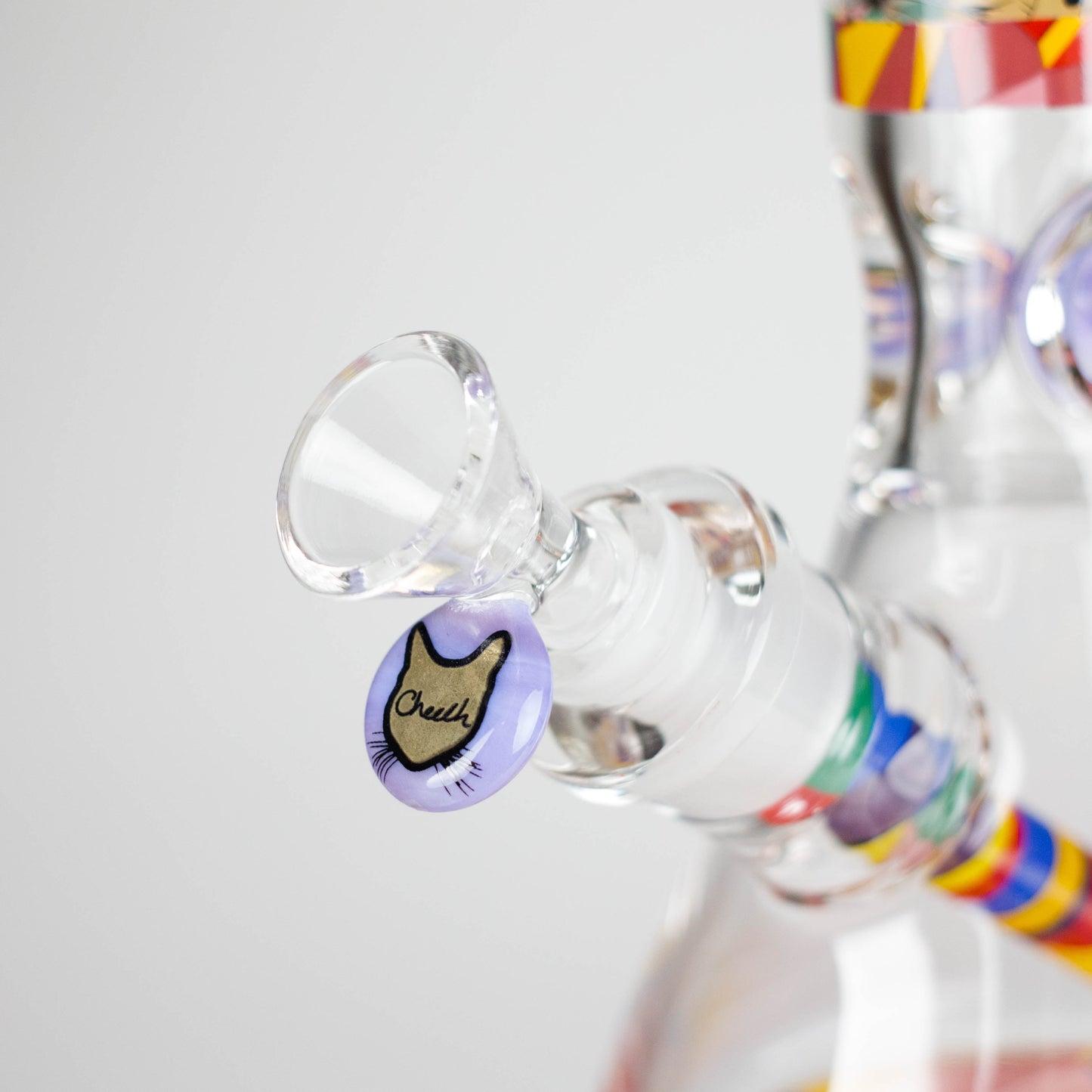 Cheech | 13″ Cat Decal Beaker Bong – CA-034