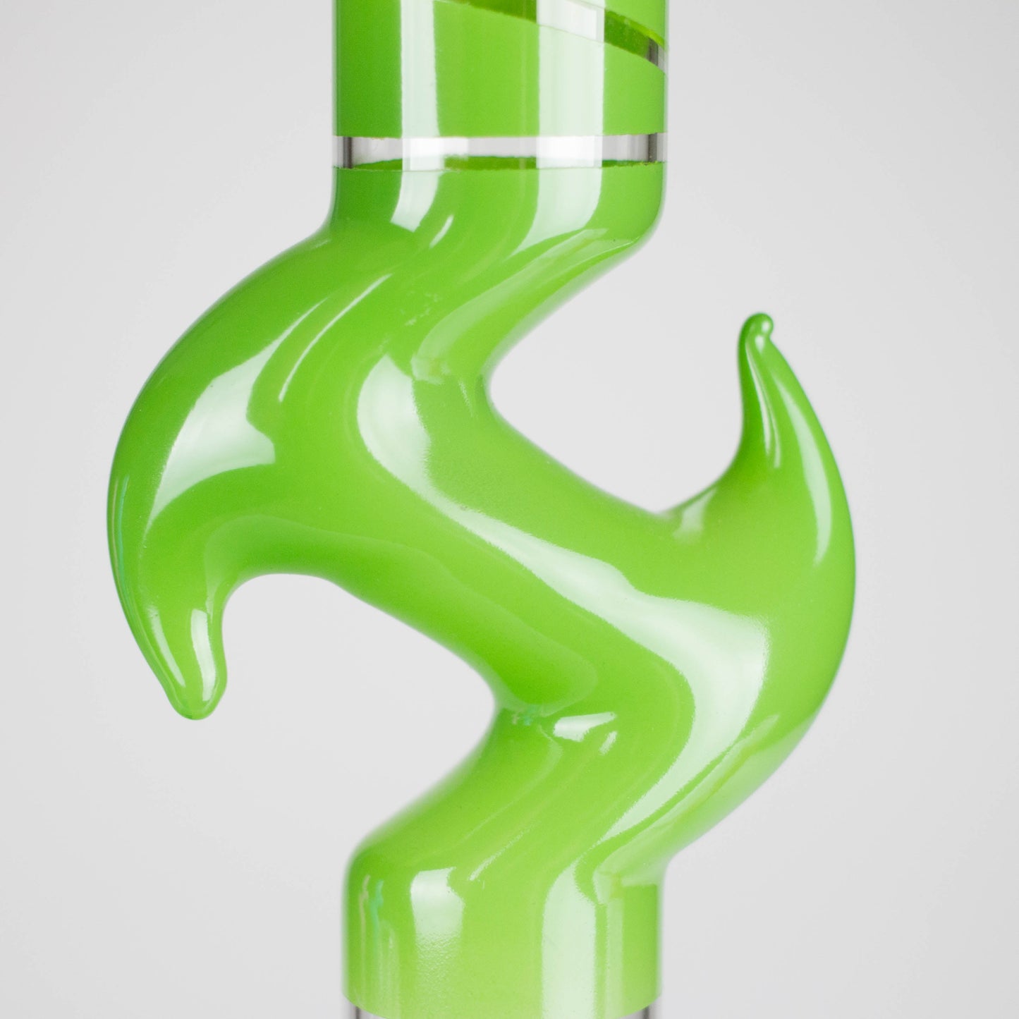 12" Zic-Zac Glass Water Pipe with Dome Percolator | Assorted Colors