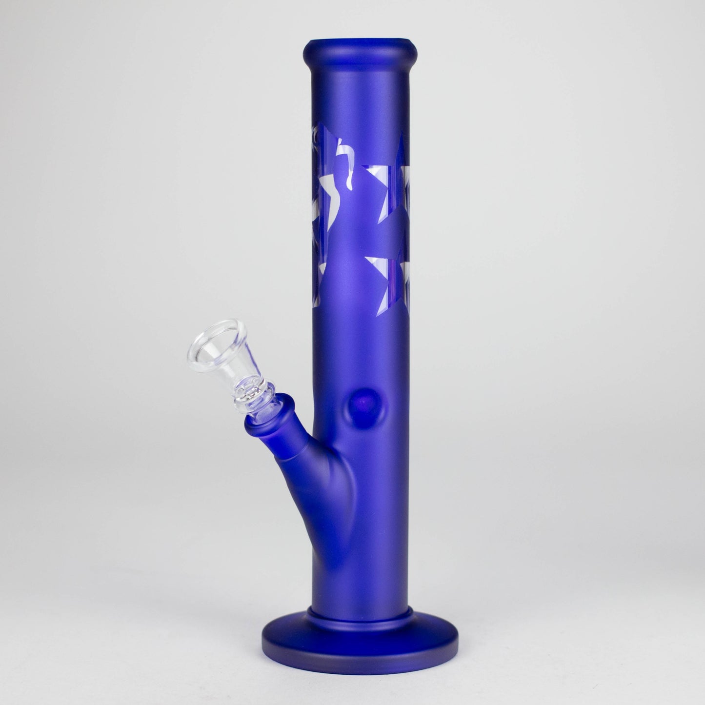 10" Straight Tube Water Pipe with Star Pattern | Durable Glass – Assorted Colors