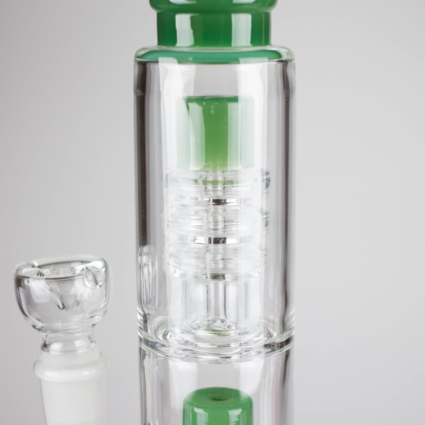 18" Straight Glass Water Pipe with Dual Percolator – Assorted Colors