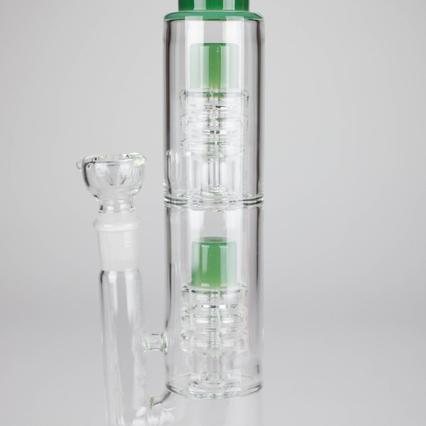 18" Straight Glass Water Pipe with Dual Percolator – Assorted Colors