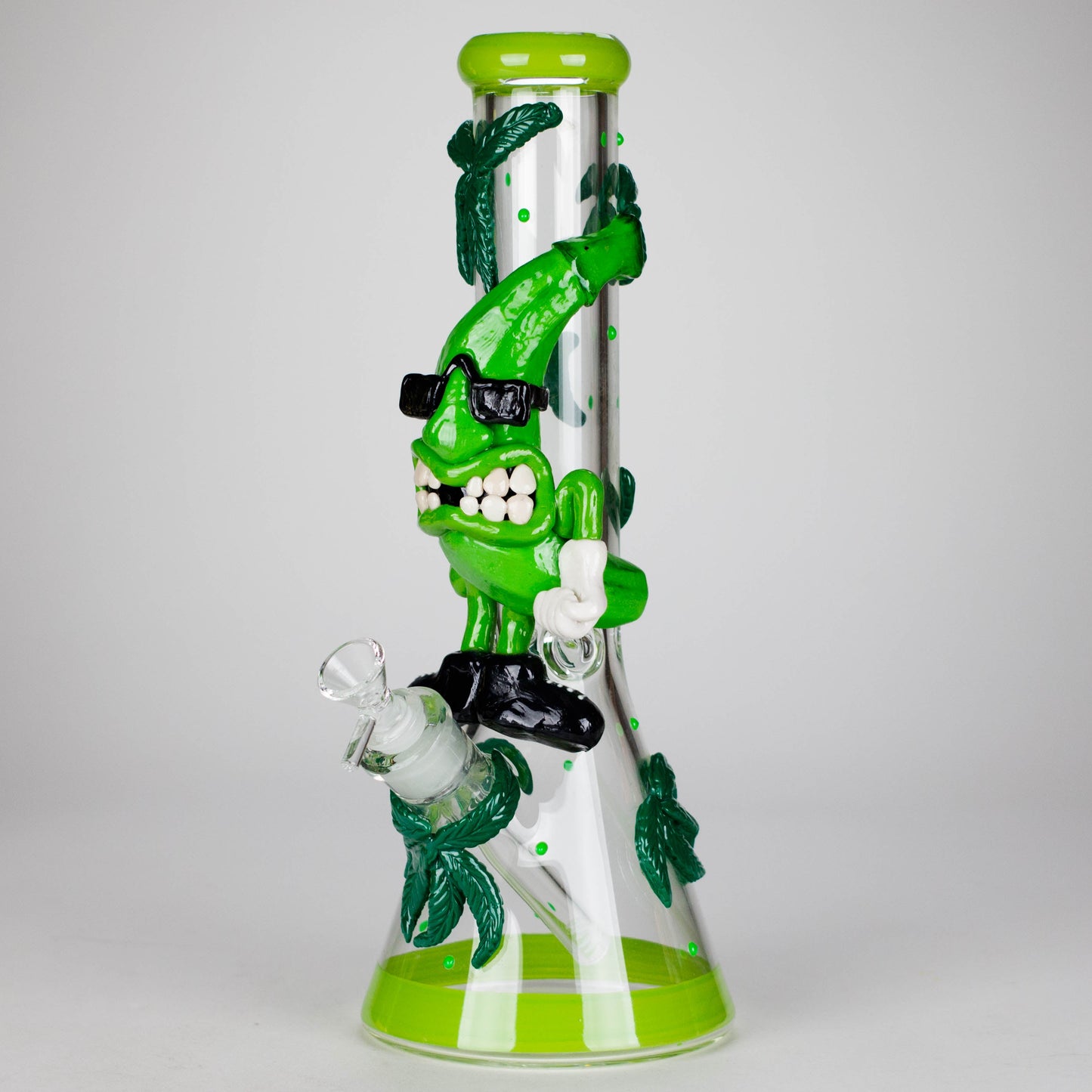 13" Bananabudz Glow in the dark Glass Bong