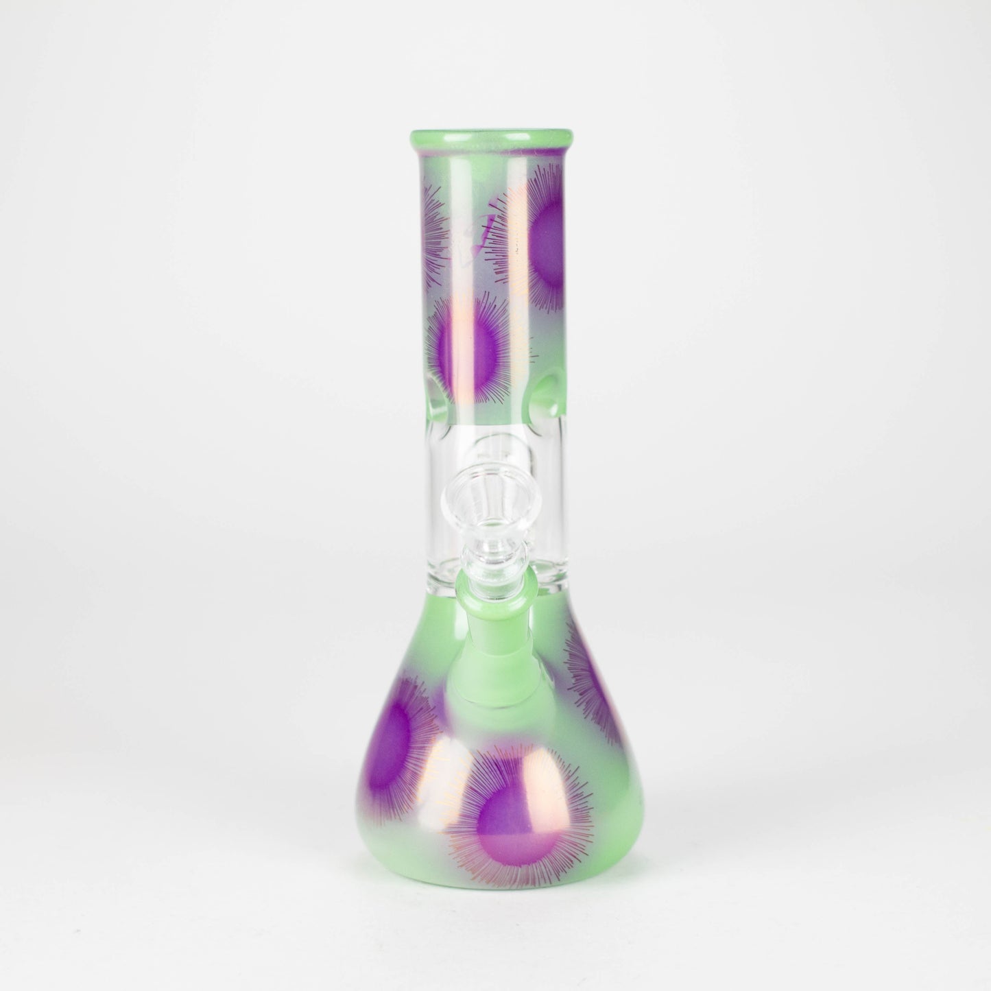 8" Dome Percolator Water Pipe – Beaker Base, Ice Catcher, Assorted Colors