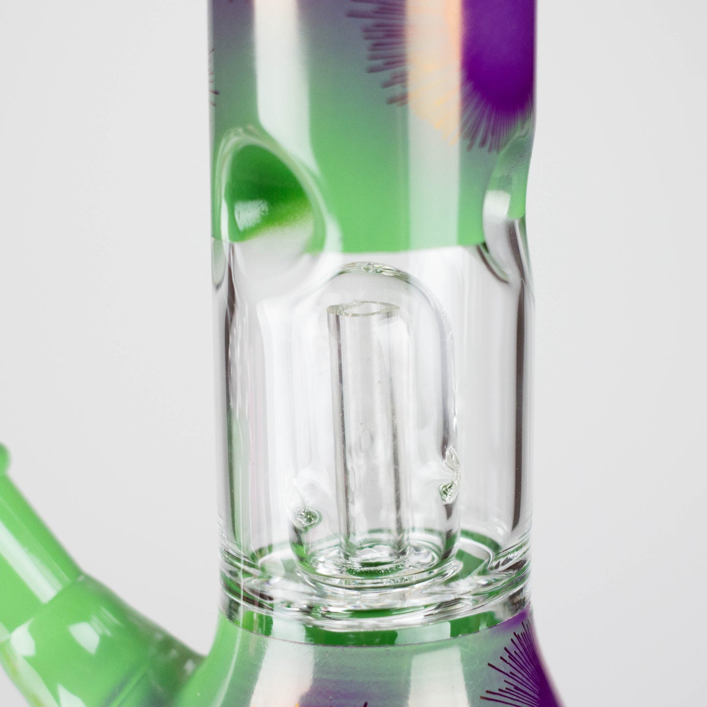 8" Dome Percolator Water Pipe – Beaker Base, Ice Catcher, Assorted Colors