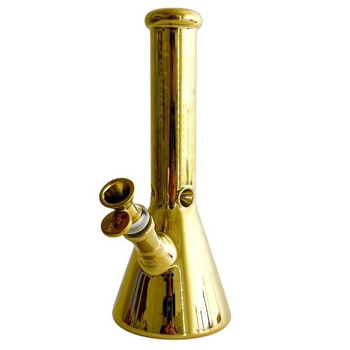 Fortune | 10" 5mm Electroplate Glass Bong- Assorted Colour