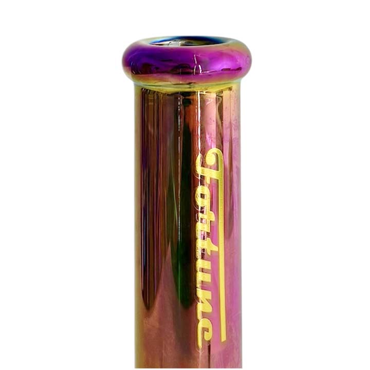 Fortune | 10" 5mm Electroplate Glass Bong- Assorted Colour
