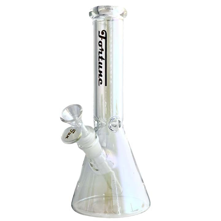 Fortune | 10" 5mm Electroplate Glass Bong- Assorted Colour