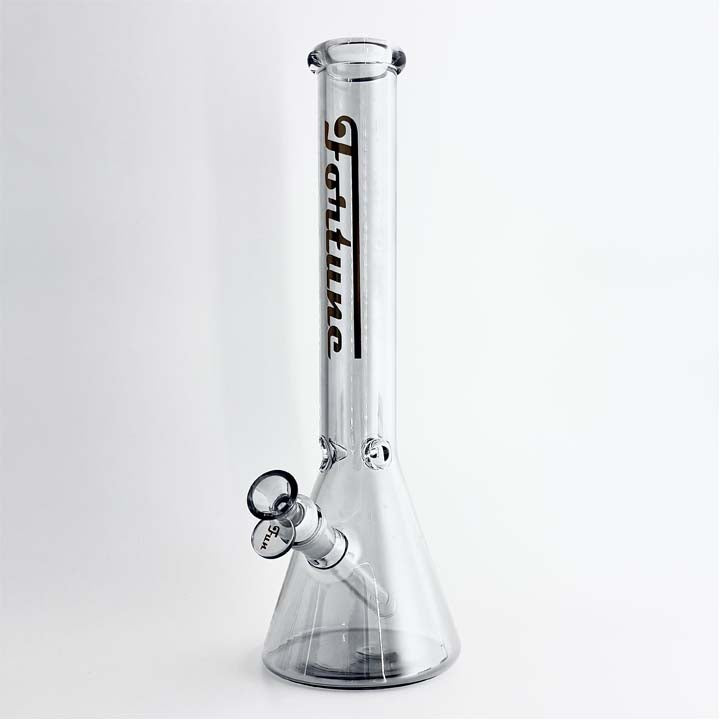 Fortune | 14" 4mm Electroplate Glass Bong- Assorted Colour