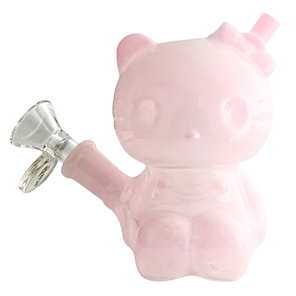 4-1/2" Bear Design Glass Bong