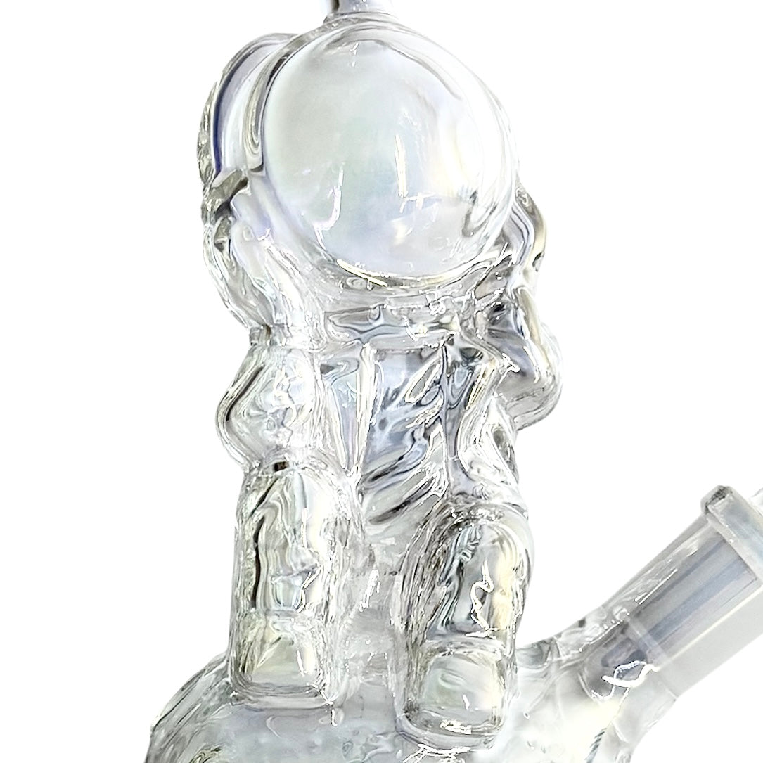 6" Astronaut Design Electroplate Glass Bong – Compact & Stemless