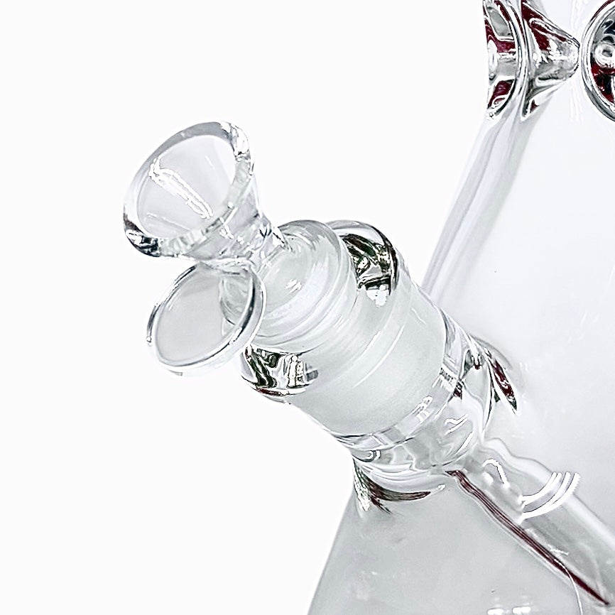 14" Stylish Glow-in-the-Dark Glass Bong – 7mm Thick