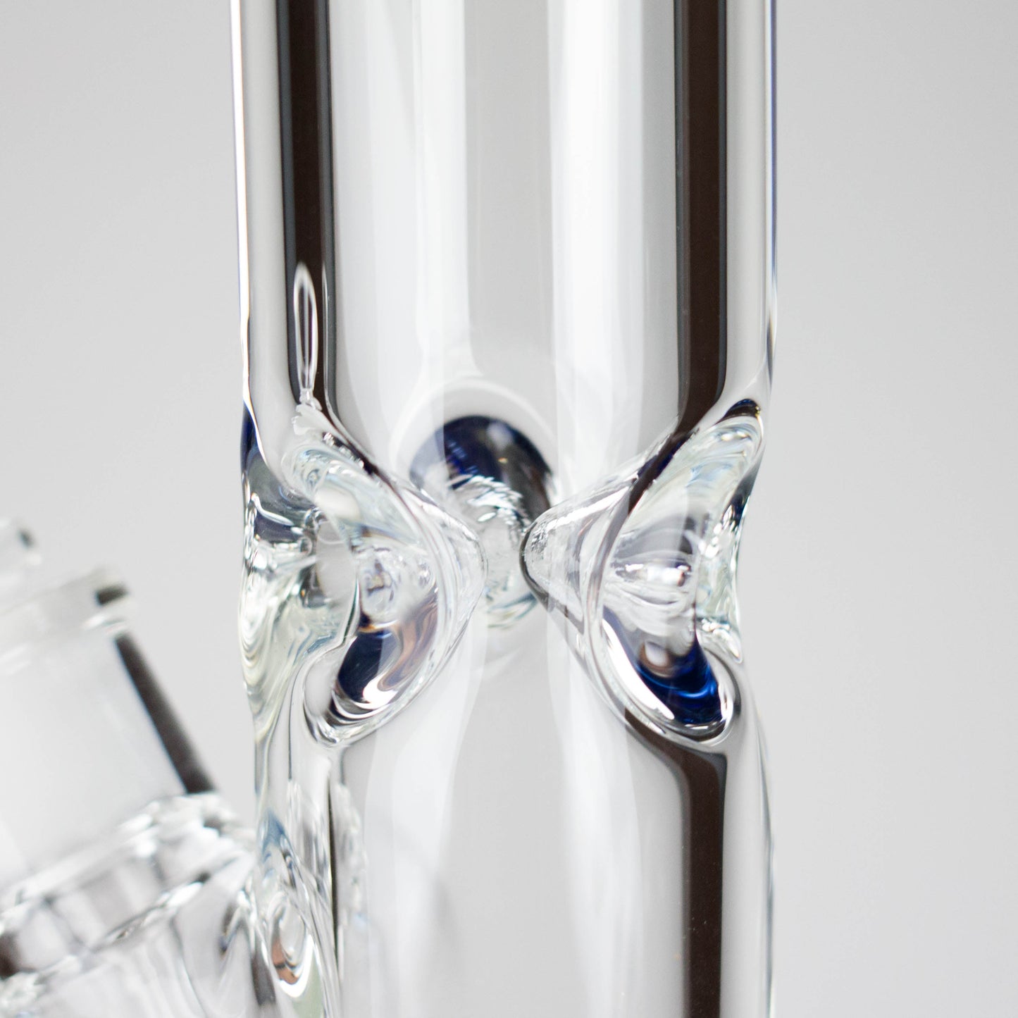 12″ 9mm Colored Accented Straight Tube Glass Bong (C1548)