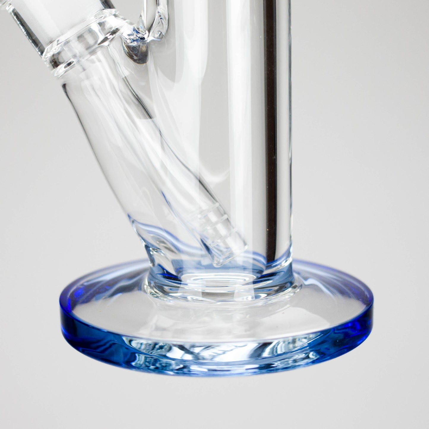 12″ 9mm Colored Accented Straight Tube Glass Bong (C1548)