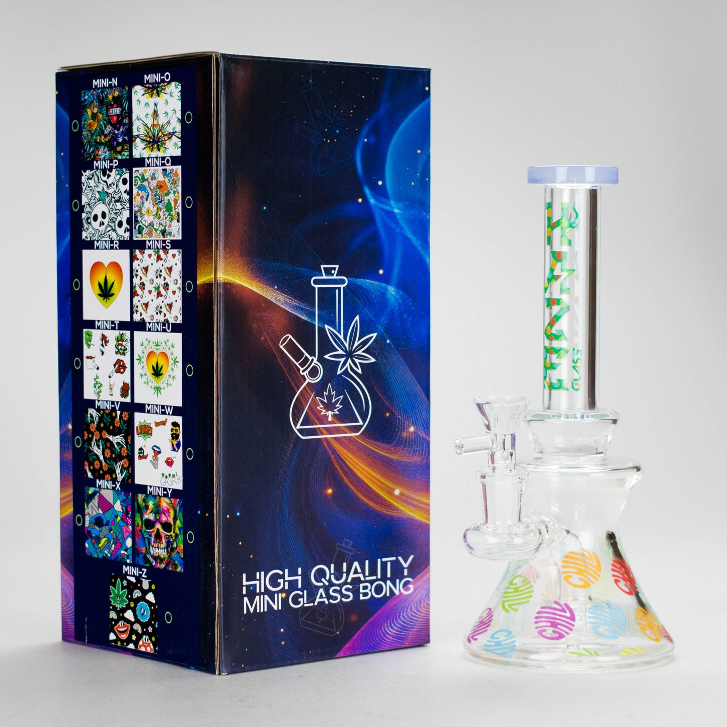 Haze | 8.5″ Colorful Chill Rig – Jade Blue (Mini-K)