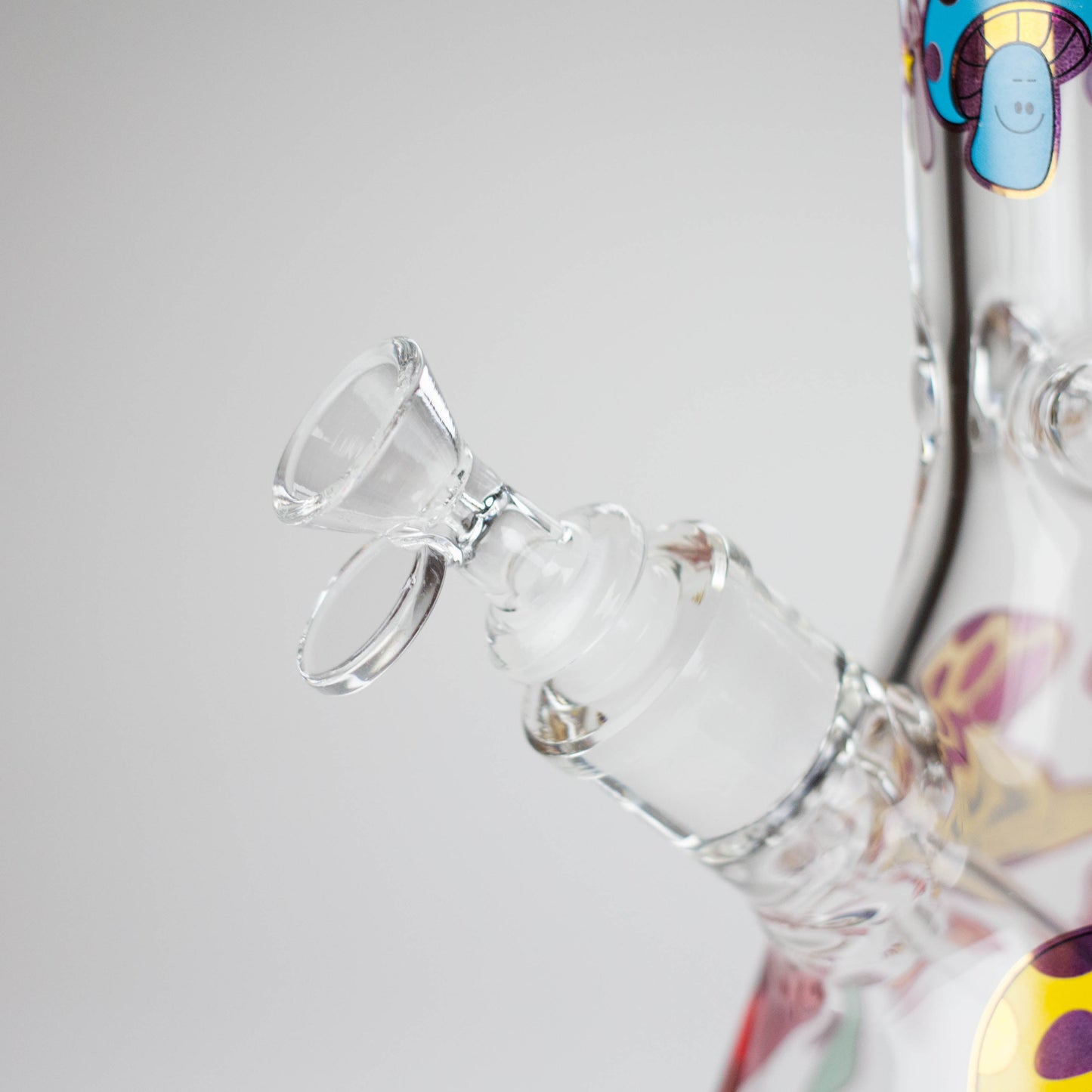 14" Mushroom Design Glass Bong – 7mm Thick with Ice Catcher