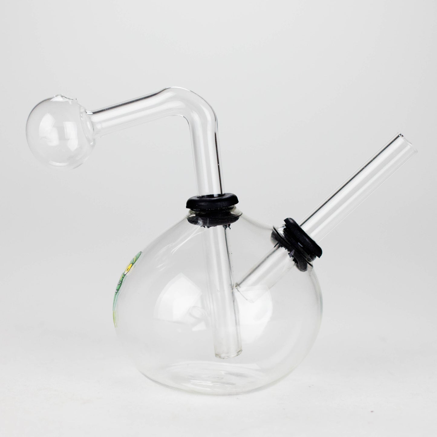 4" Snooper Ball Bulb Mix Sticker Glass Oil Burner Pipe – Durable Borosilicate Design