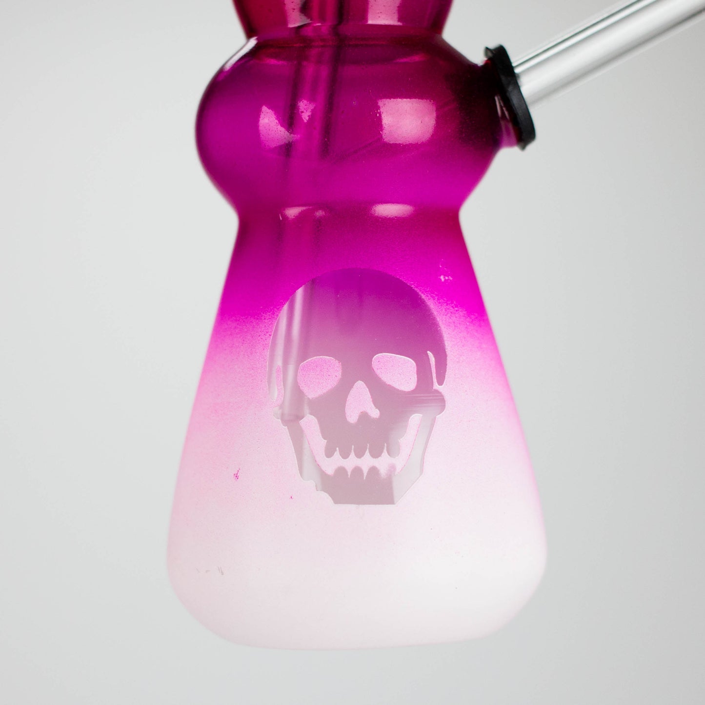 6" Round Bottom Skull Glass Oil Burner – Compact Design with Assorted Colors