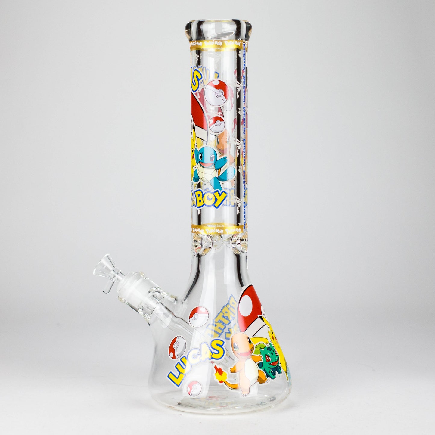 14" PK Cartoon Glow In The Dark 9mm Glass Bong