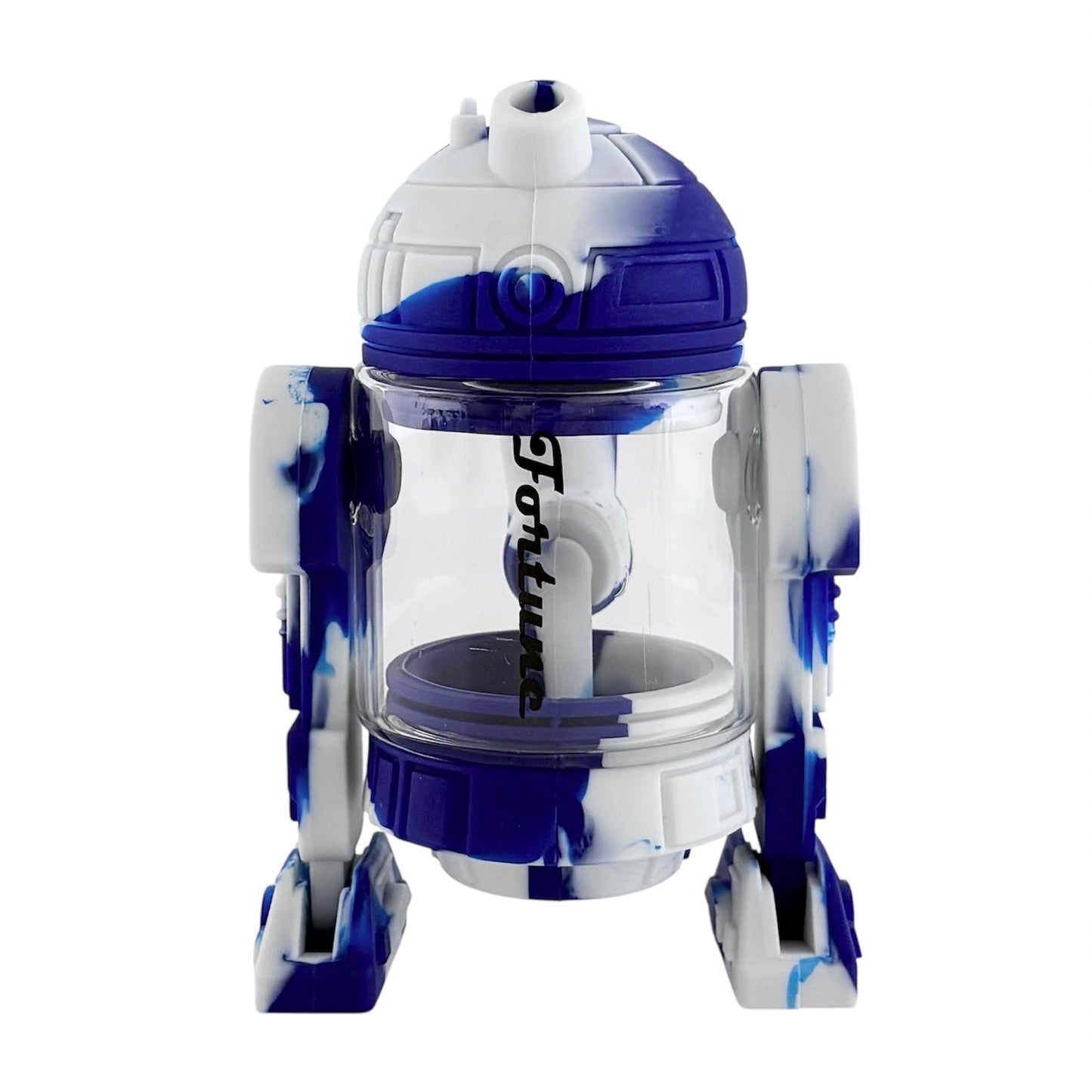 6.5" Silicone R2D2-Inspired Water Pipe