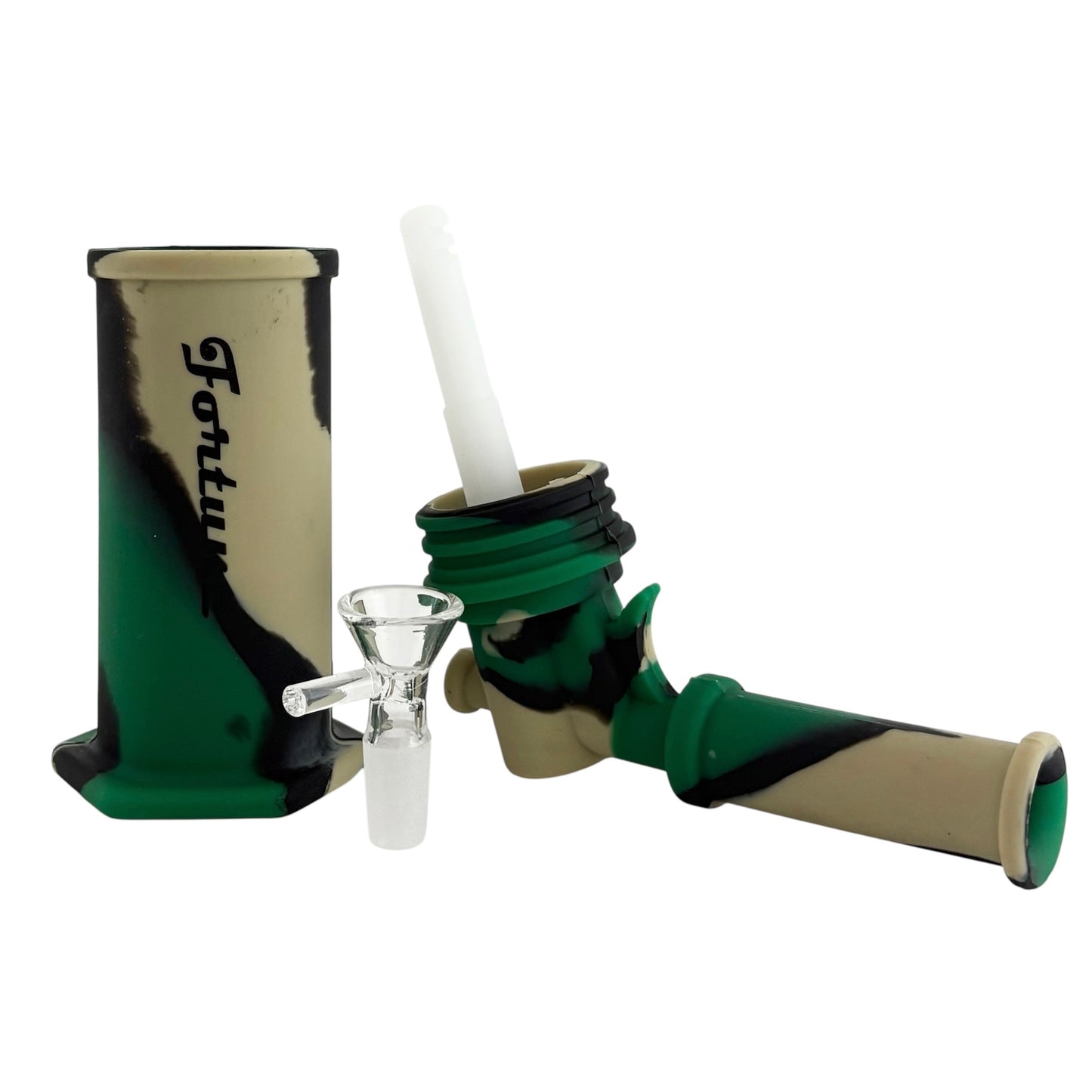 8" Silicone Torch Design Water Pipe