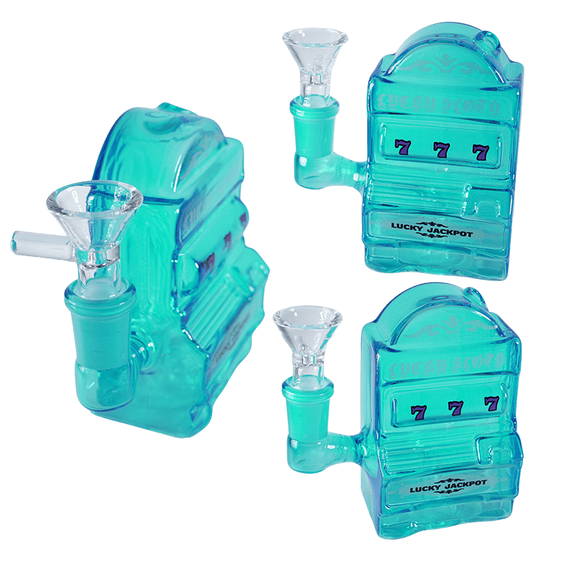 4″ Lucky Jackpot Mini Water Pipe with 14mm Glass Bowl – Blue
